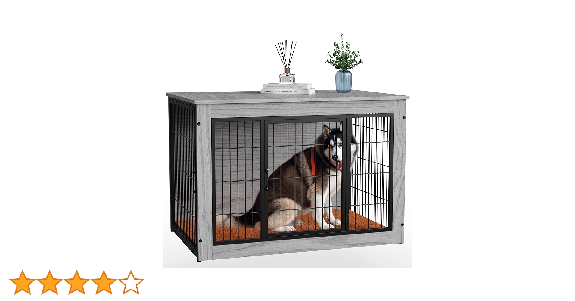 Amazon.co.jp: Alebert 犬 ケージ ペットケージ 木製家具調 犬サークル